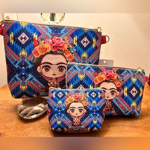 3 in 1 Handmade sublimated jute bag with adjustable strap, size 8x9.75 inches